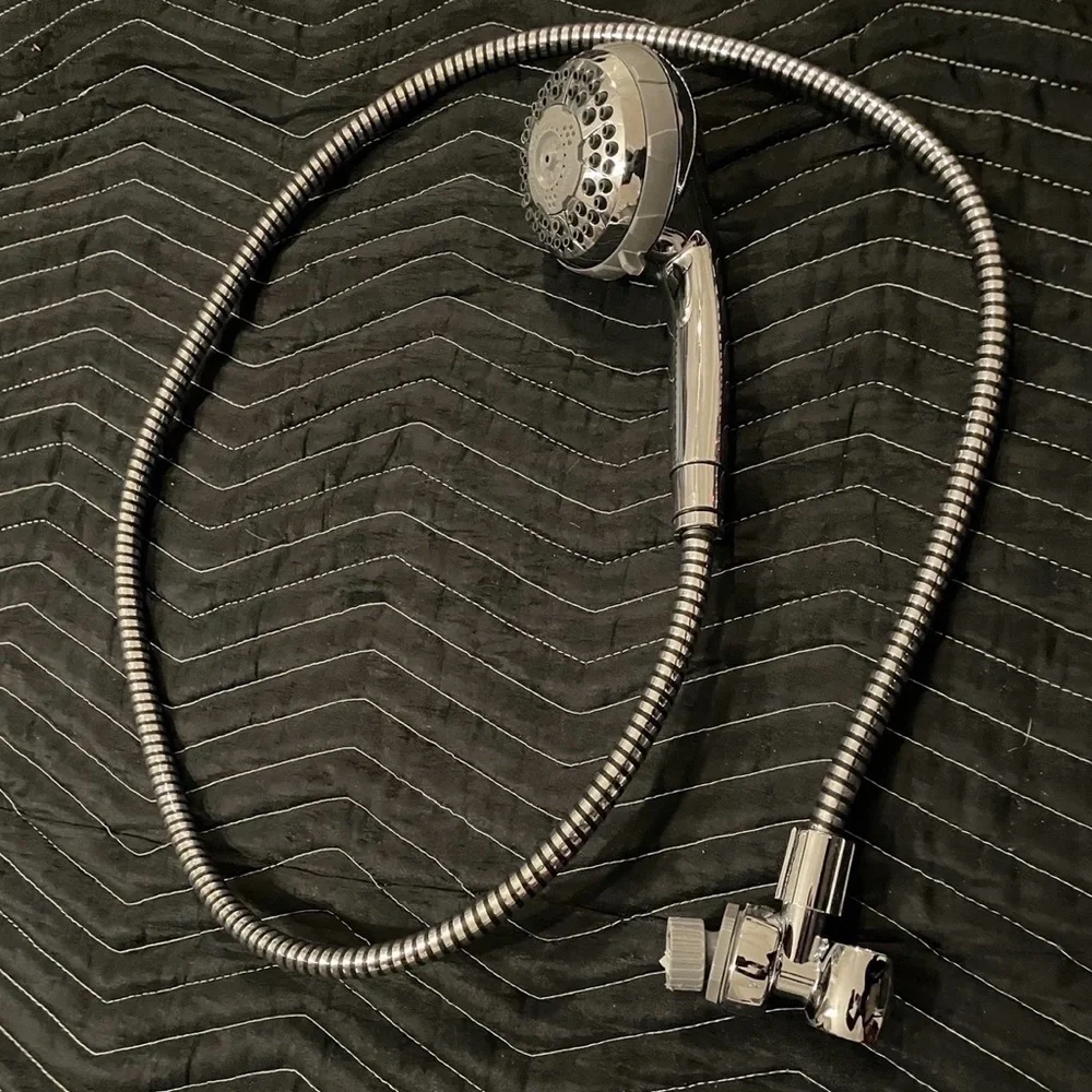 EUC Single Water Pik Hose PowerSpray Shower Head, Multiple Settings All Chrome - Picture 7 of 13